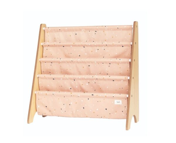 3 Sprouts book rack Terrazzo Clay