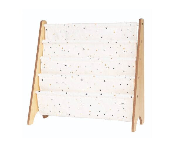 3 Sprouts book rack Terrazzo Cream