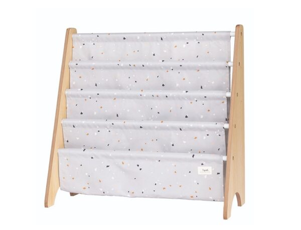 3 Sprouts book rack Terrazzo Light Gray