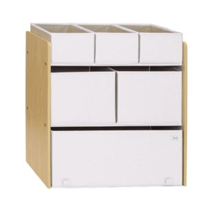 3 Sprouts multi-bin toy organizer Cream