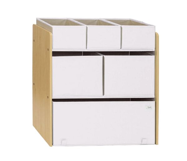 3 Sprouts multi-bin toy organizer Cream