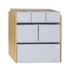 3 Sprouts multi-bin toy organizer Gray