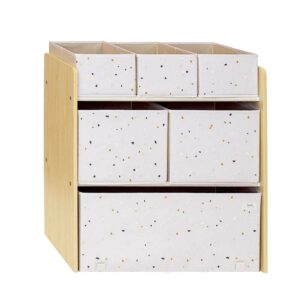 3 Sprouts multi-bin toy organizer Terrazzo