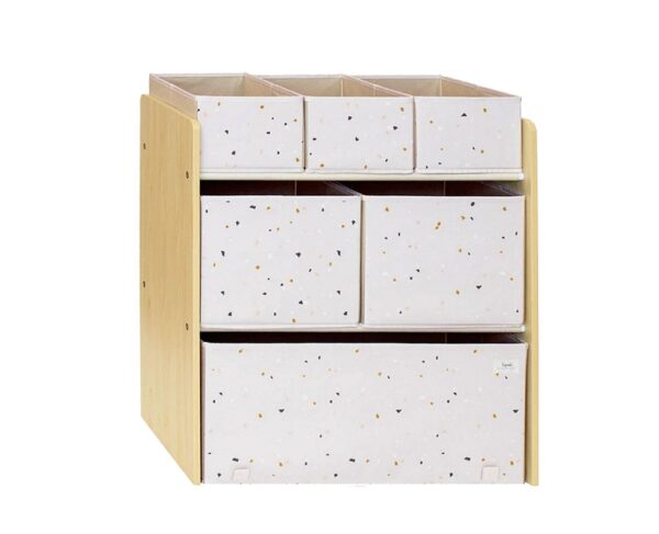 3 Sprouts multi-bin toy organizer Terrazzo