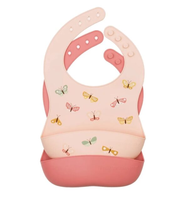 A Little Lovely Company silicone bibs Butterflies 2tk