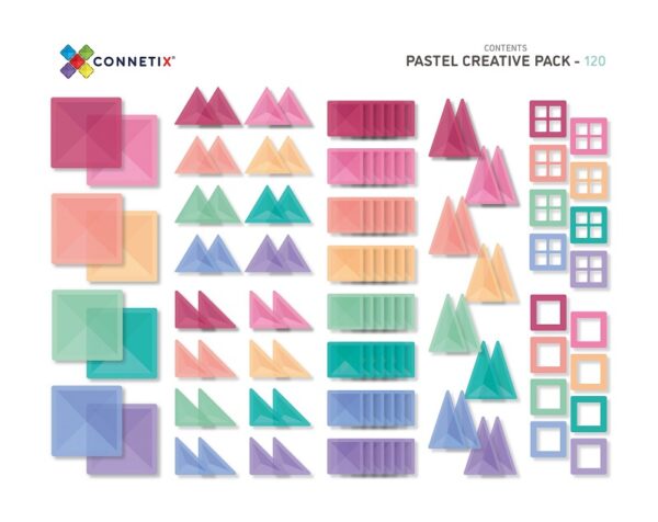 Connetix-magnetklotsid-120-tk-Pastel-Creative-Pack-osad