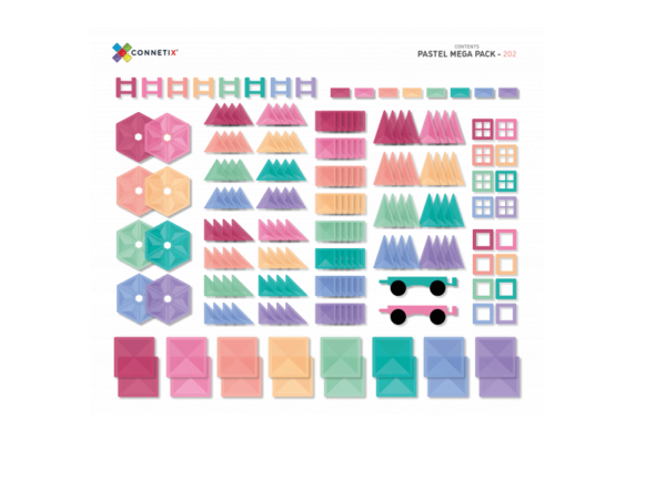 Connetix-magnetklotsid-202-tk-Pastel-Mega-Pack-osad
