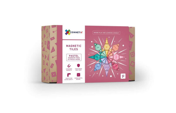 Connetix-magnetklotsid-40-tk-Pastel-Geometry-Pack