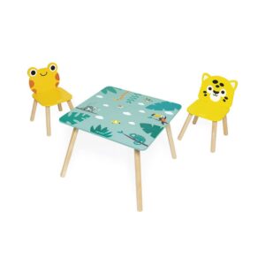Janod-laste-laud-ja-2-tooli-Tropical