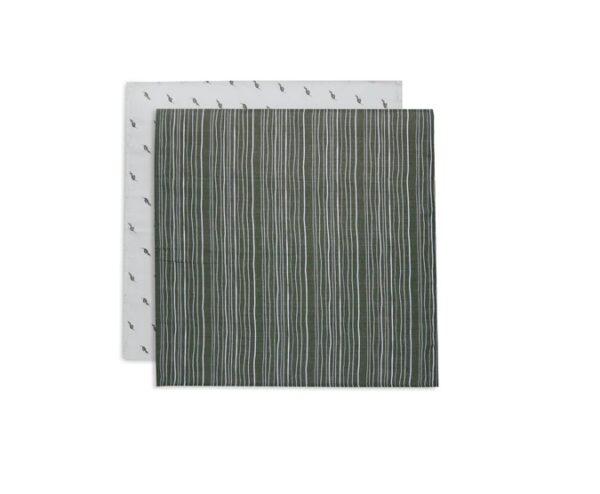 Jollein-beebi-lapid-StripeOlive-Leaf-Green-2tk