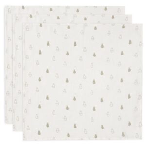 Jollein-muslinlinad-Happy-Miffy-Olive-Green-3tk-70x70cm