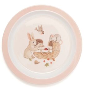 Petit-Monkey-melamiinist-taldrik-Craddle-Pink