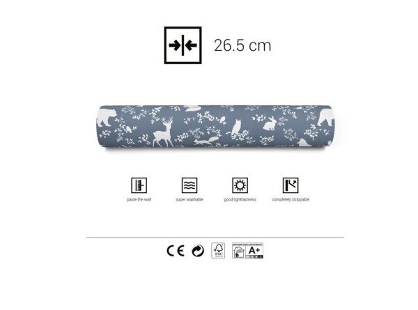 pastelowe-tapeet-forest-animals-blue