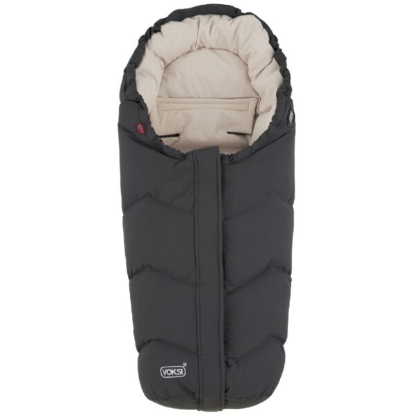 Voksi Move car seat footmuff Grey Cream