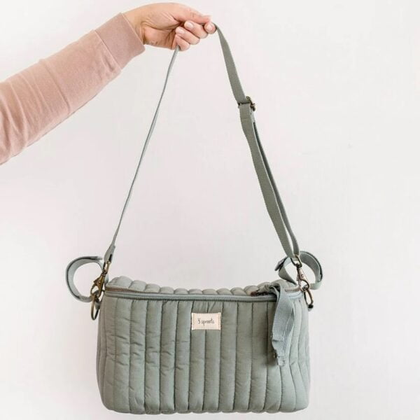 3Sprouts-jalutuskäru-organisaator-Quilted-Green2