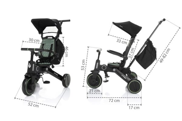 Zopa X Trike kolmerattaline jalgratas lükkesangaga - Image 5